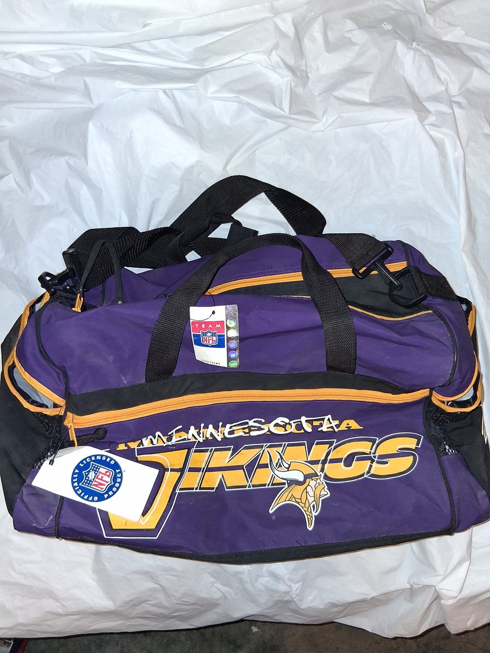 NFL Minnesota Vikings Team Duffle Bag Vintage